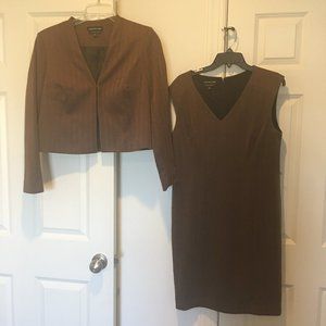 Jones New York Brown Dress & Suit Jacket Size 12